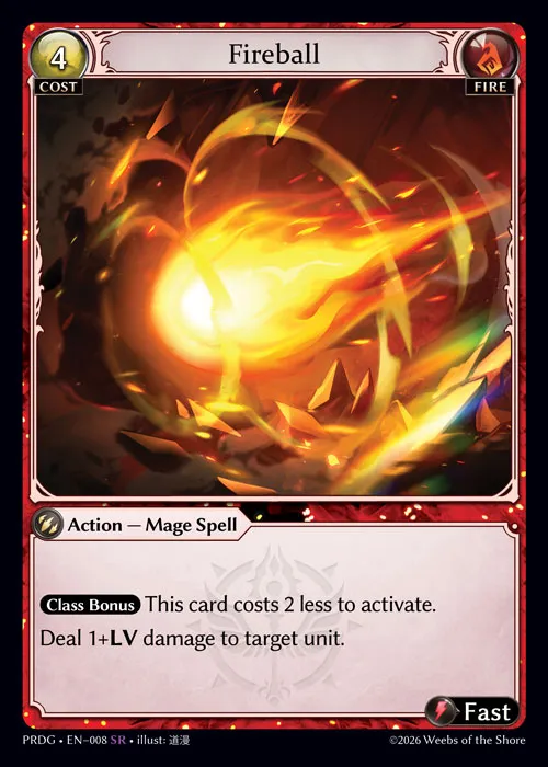 Fireball — .asphodel/paradise Grimoire — Grand Archive TCG