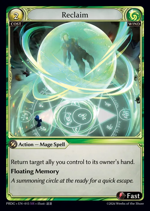 Reclaim — .asphodel/paradise Grimoire — Grand Archive TCG