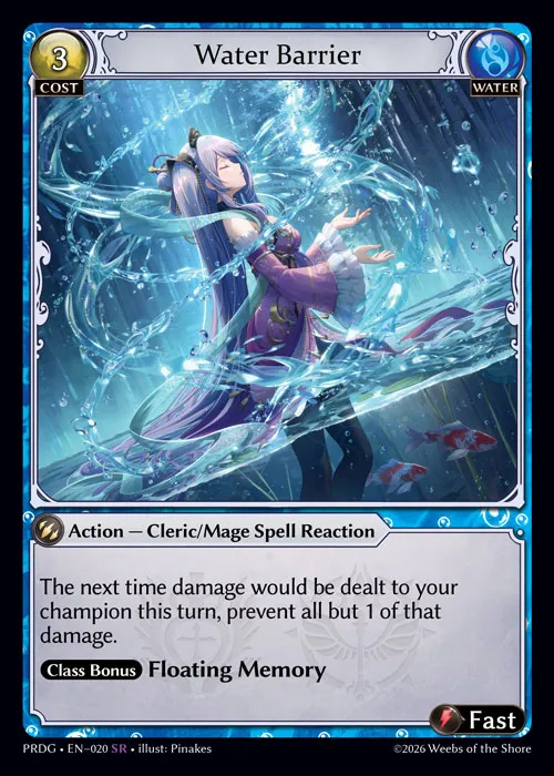 Water Barrier — .asphodel/paradise Grimoire — Grand Archive TCG