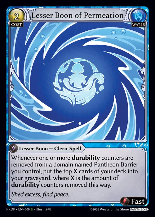 Lesser Boon of Permeation — .asphodel/paradise: Pantheon — Grand Archive