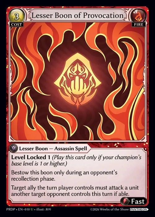 Lesser Boon of Provocation — .asphodel/paradise: Pantheon — Grand Archive