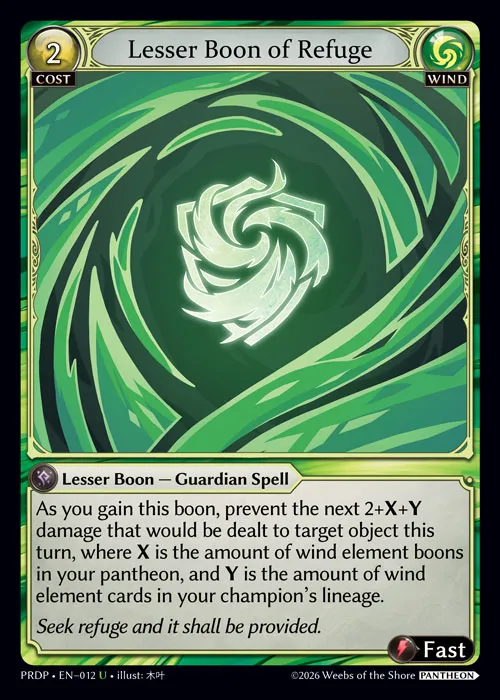 Lesser Boon of Refuge — .asphodel/paradise: Pantheon — Grand Archive