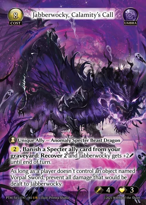 Jabberwocky, Calamity's Call — Phantom Monarchs First Edition — Grand Archive