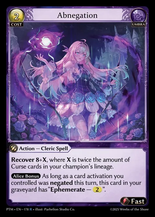 Abnegation — Phantom Monarchs — Grand Archive TCG