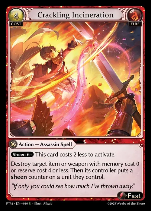 Crackling Incineration — Phantom Monarchs — Grand Archive