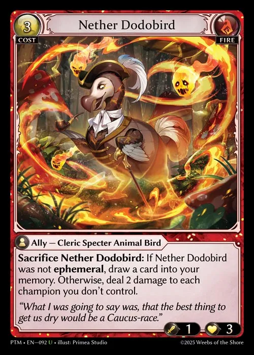 Nether Dodobird — Phantom Monarchs — Grand Archive