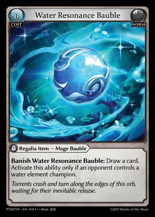 Water Resonance Bauble — Phantom Monarchs Event Pack — Grand Archive TCG