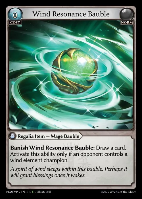 Wind Resonance Bauble — Phantom Monarchs Event Pack — Grand Archive TCG