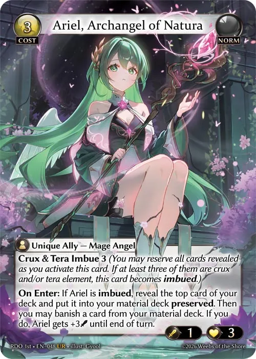 Ariel, Archangel of Natura — Radiant Origins First Edition — Grand Archive TCG