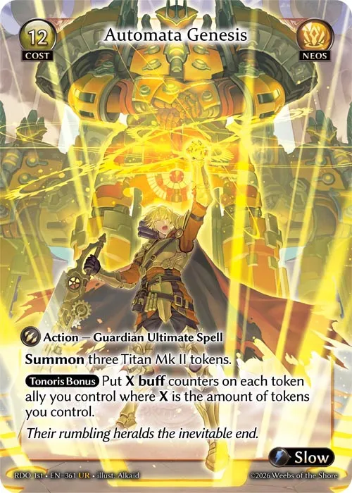 Automata Genesis — Radiant Origins First Edition — Grand Archive TCG