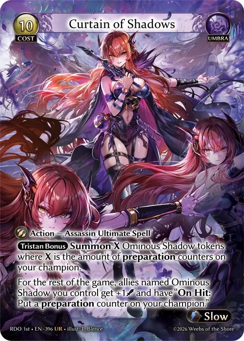 Curtain of Shadows — Radiant Origins First Edition — Grand Archive TCG
