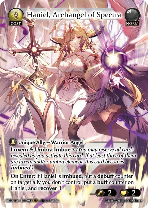 Haniel, Archangel of Spectra — Radiant Origins First Edition — Grand Archive TCG