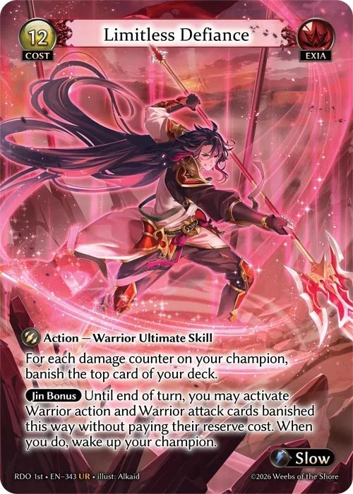 Limitless Defiance — Radiant Origins First Edition — Grand Archive TCG