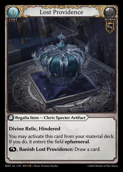 Lost Providence — Radiant Origins First Edition — Grand Archive TCG