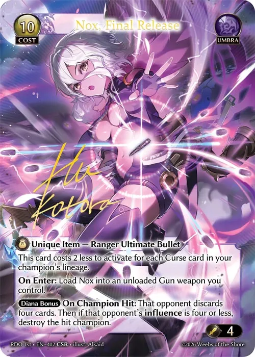 Nox, Final Release — Radiant Origins First Edition — Grand Archive