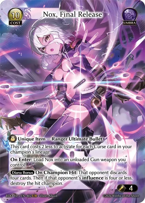 Nox, Final Release — Radiant Origins First Edition — Grand Archive TCG