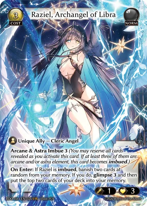 Raziel, Archangel of Libra — Radiant Origins First Edition — Grand Archive