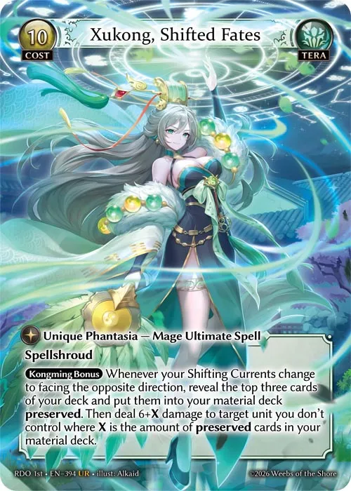 Xukong, Shifted Fates — Radiant Origins First Edition — Grand Archive TCG