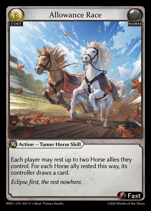 Allowance Race — Radiant Origins — Grand Archive