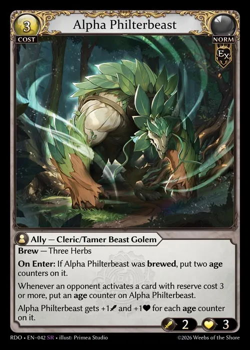 Alpha Philterbeast — Radiant Origins — Grand Archive