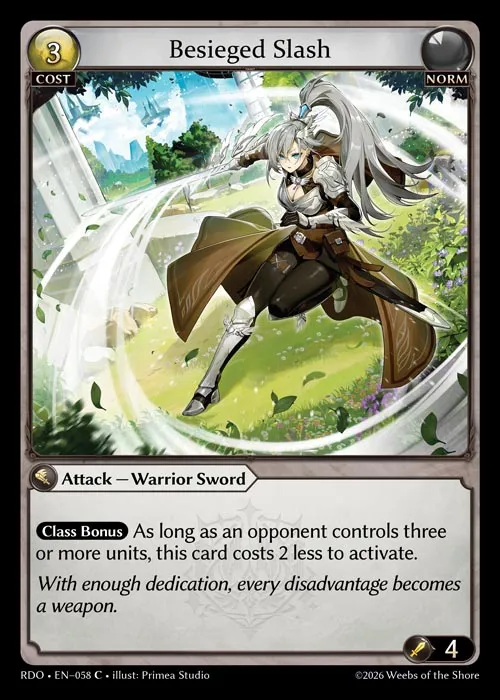 Besieged Slash — Radiant Origins — Grand Archive