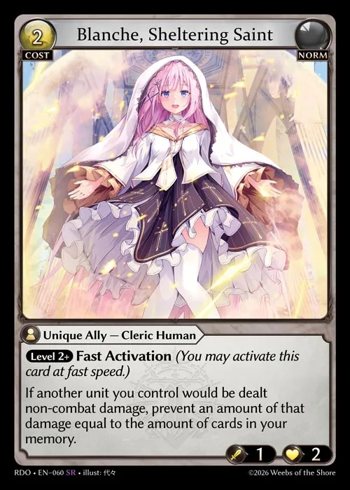 Blanche, Sheltering Saint — Radiant Origins — Grand Archive TCG