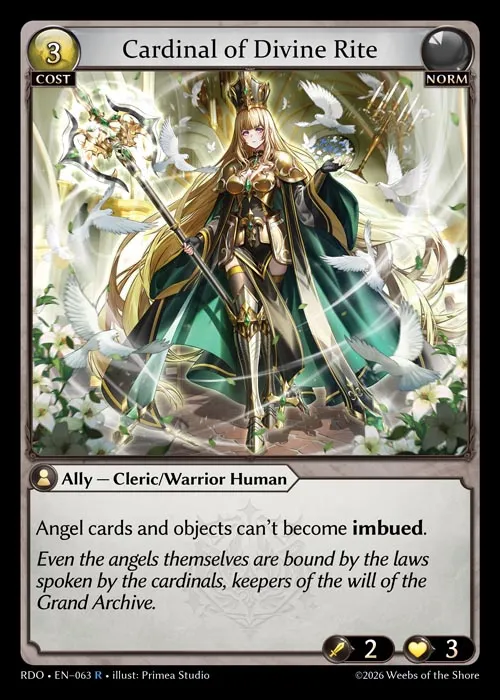 Cardinal of Divine Rite — Radiant Origins — Grand Archive