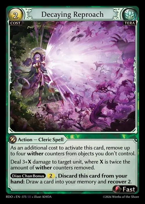 Decaying Reproach — Radiant Origins — Grand Archive