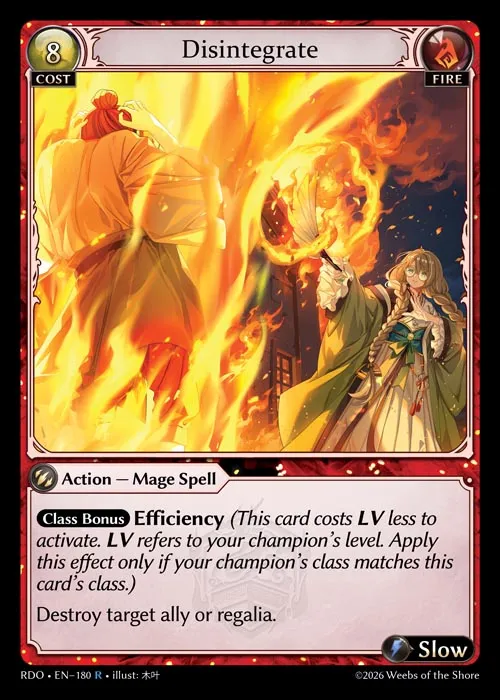 Disintegrate — Radiant Origins — Grand Archive