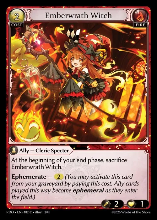 Emberwrath Witch — Radiant Origins — Grand Archive