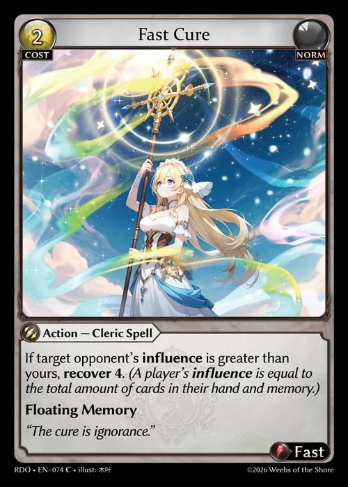 Fast Cure — Radiant Origins — Grand Archive