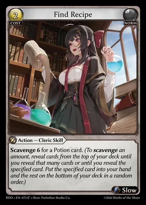 Find Recipe — Radiant Origins — Grand Archive