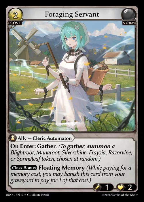 Foraging Servant — Radiant Origins — Grand Archive