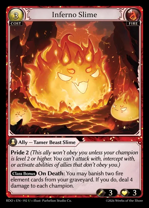 Inferno Slime — Radiant Origins — Grand Archive