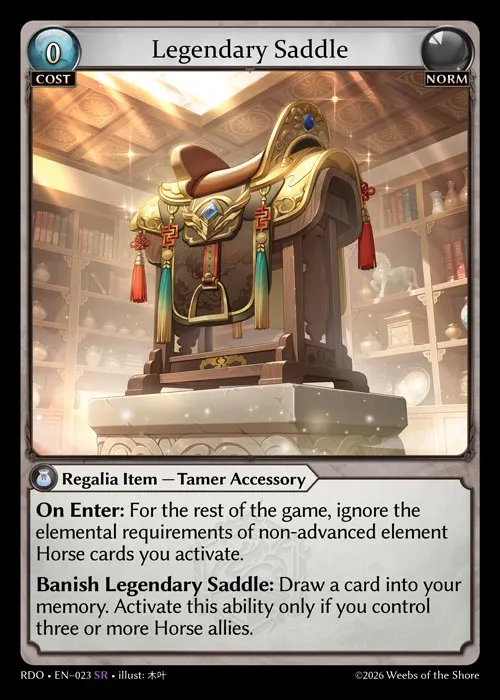 Legendary Saddle — Radiant Origins — Grand Archive