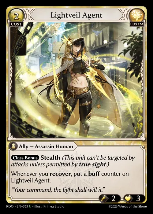Lightveil Agent — Radiant Origins — Grand Archive
