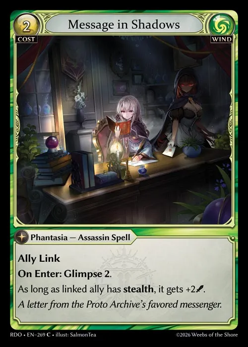 Message in Shadows — Radiant Origins — Grand Archive