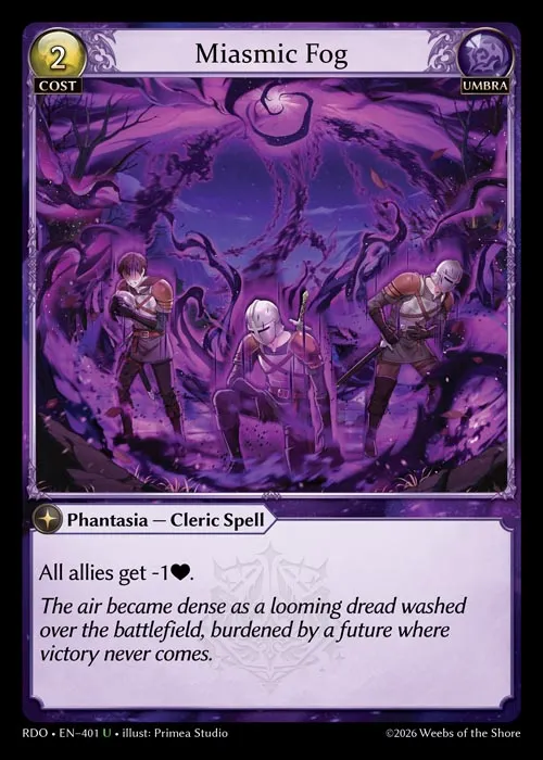 Miasmic Fog — Radiant Origins — Grand Archive