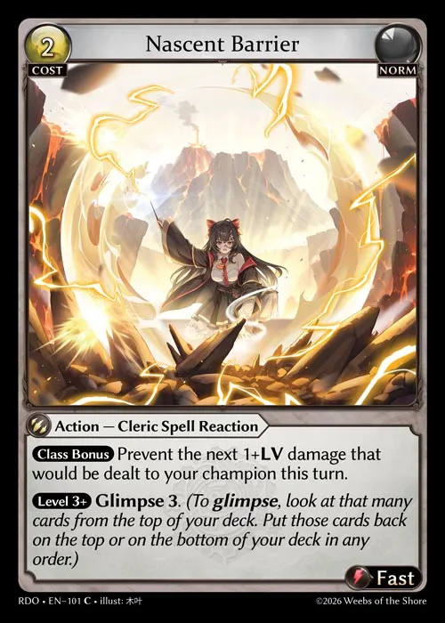 Nascent Barrier — Radiant Origins — Grand Archive