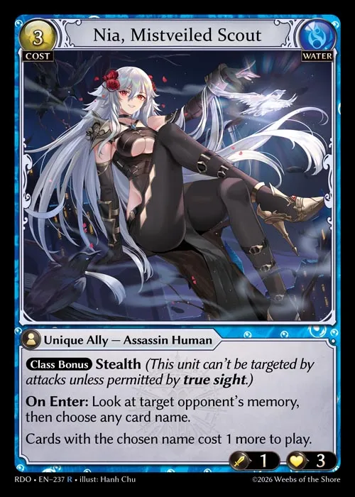 Nia, Mistveiled Scout — Radiant Origins — Grand Archive
