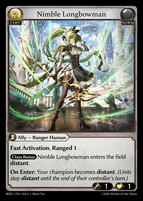 Nimble Longbowman — Radiant Origins — Grand Archive