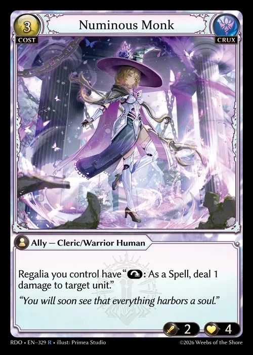 Numinous Monk — Radiant Origins — Grand Archive