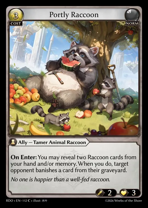 Portly Raccoon — Radiant Origins — Grand Archive