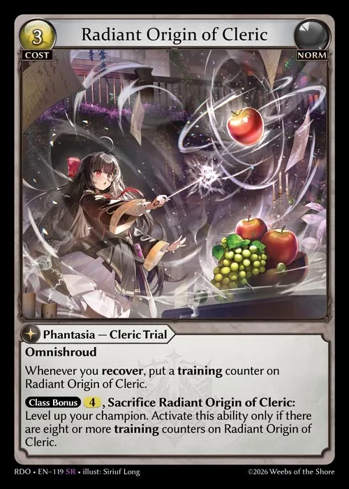 Radiant Origin of Cleric — Radiant Origins — Grand Archive