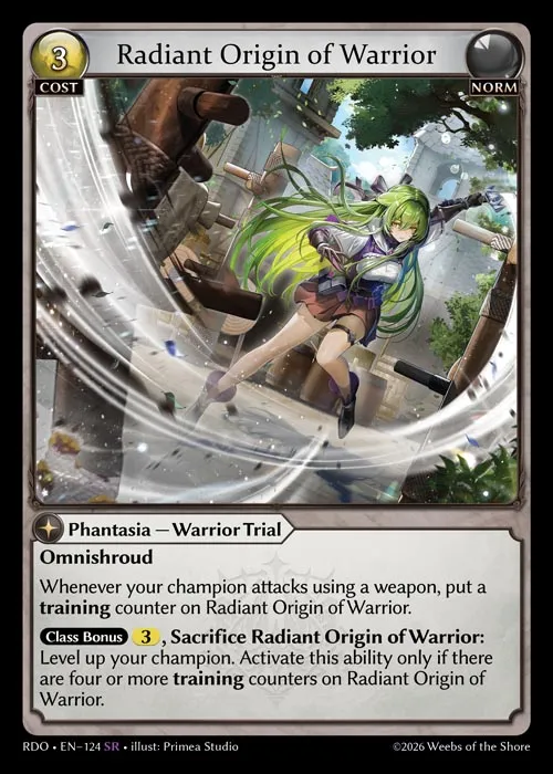 Radiant Origin of Warrior — Radiant Origins — Grand Archive TCG