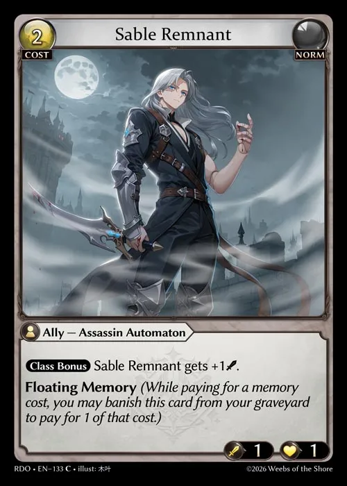 Sable Remnant — Radiant Origins — Grand Archive