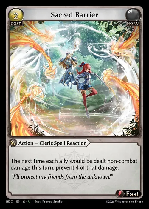 Sacred Barrier — Radiant Origins — Grand Archive