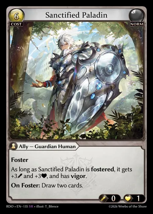 Sanctified Paladin — Radiant Origins — Grand Archive