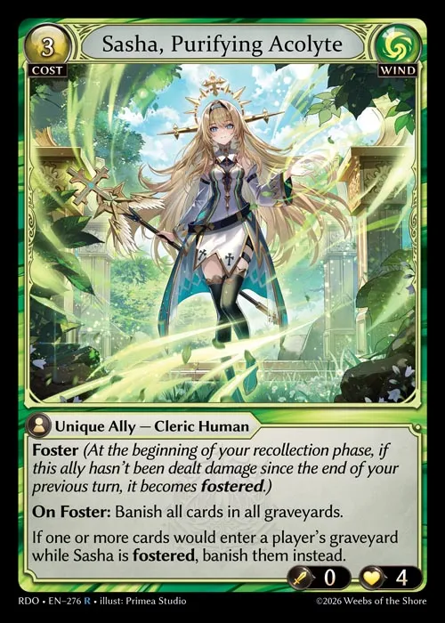 Sasha, Purifying Acolyte — Radiant Origins — Grand Archive