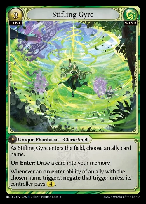 Stifling Gyre — Radiant Origins — Grand Archive TCG